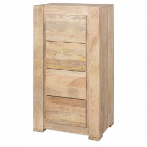 Schmaler Holzschrank OSLO aus Mangoholz