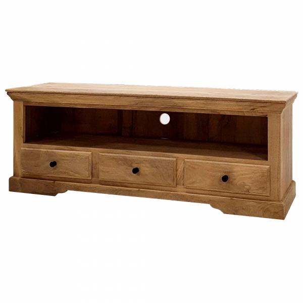 Holz rustikaler TV-Schrank 150 cm aus Mango Toffee