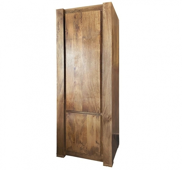 Schmaler Schrank aus Mangoholz in Toffee