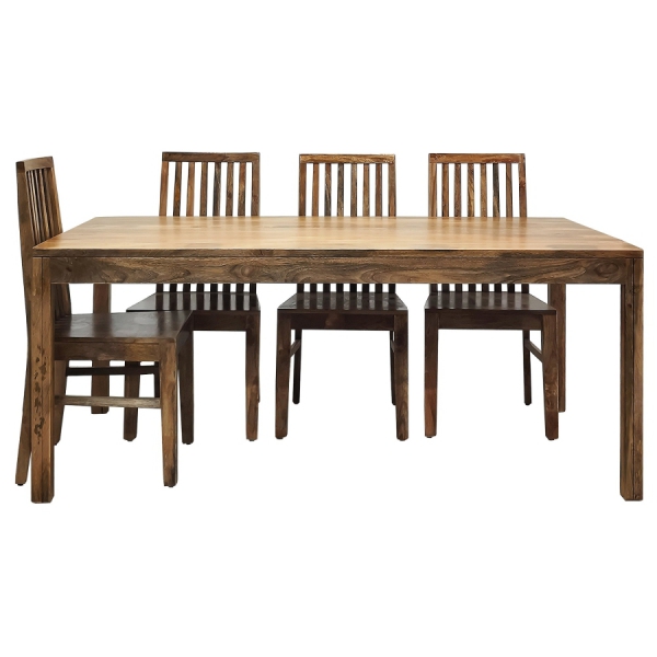 Ausziehbarer Holztisch MILANO 180x100 cm mit Mangoholz in der Farbe TOFFI