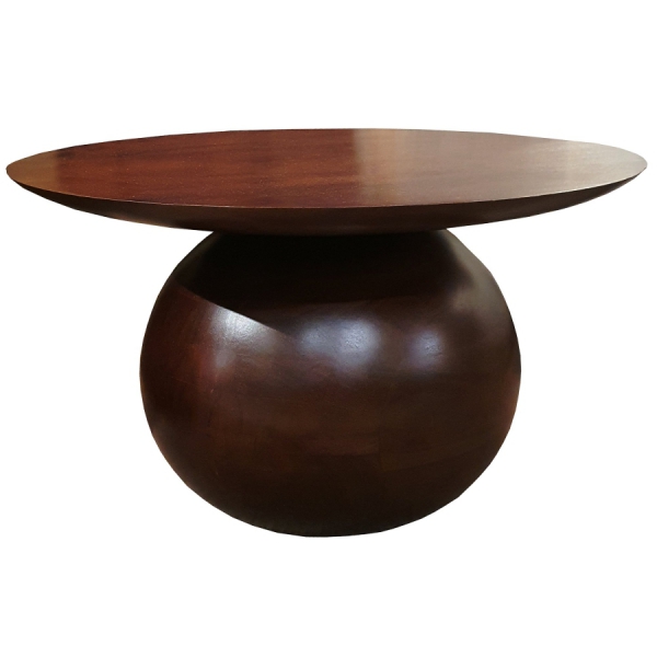 KYOTO runder Couchtisch 90 cm aus Akazienholz in der Farbe WALNUSS