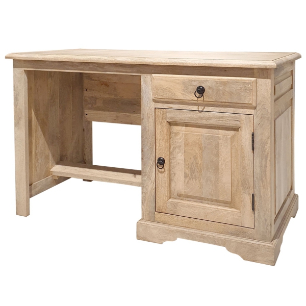 Kleiner kolonialer Schreibtisch aus Mangoholz