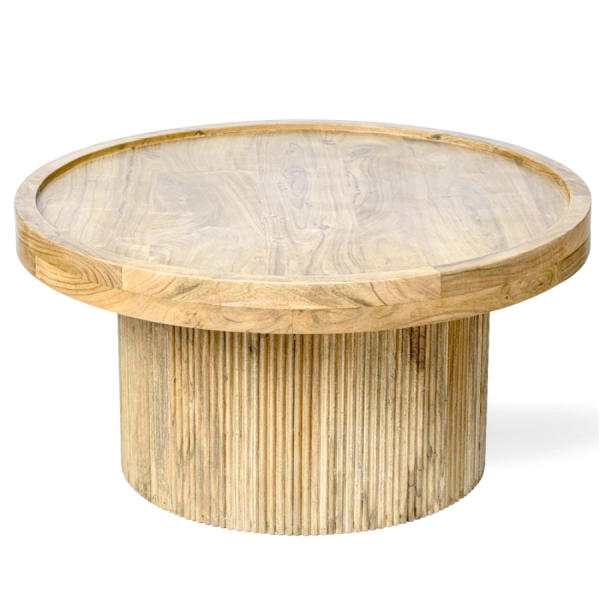 LAMEL runder Couchtisch aus Holz ab Lager