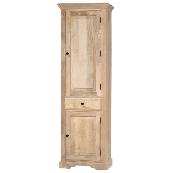 Schrank mit Regalböden 60 cm NEW YORK aus Mangoholz, Natur-Farbe