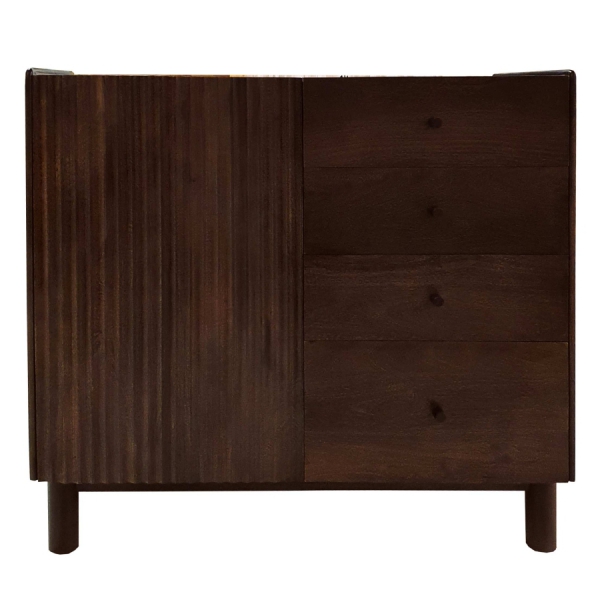 Kommode 100 cm GENEVA aus Akazienholz HEBAN