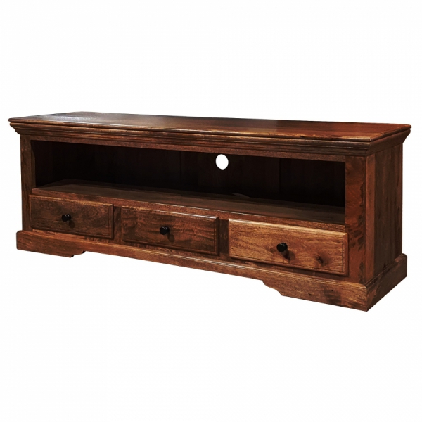 Klassischer TV-Schrank 150 cm aus LONDON-Akazie