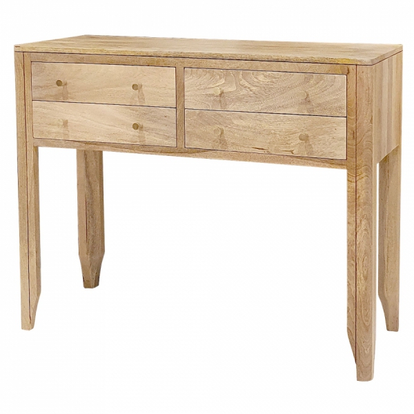Toaletka drewniana MILANO 100 cm z szufladami z mango - kolor NATURAL