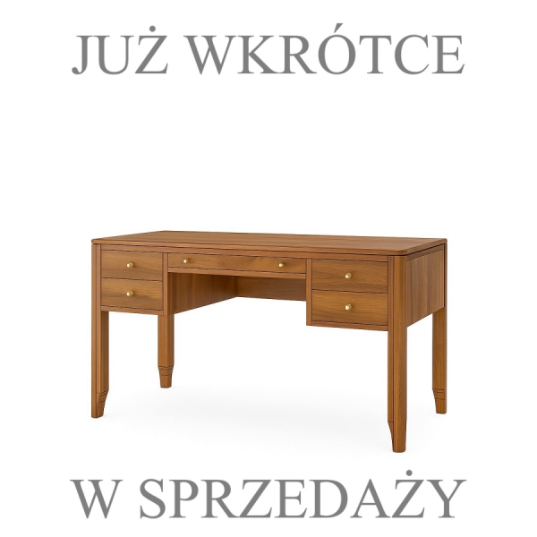 MILANO Büroschreibtisch 140 cm aus Akazienholz in der Farbe AMBER