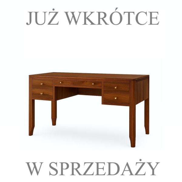 MILANO Büroschreibtisch 140 cm aus Akazienholz in der Farbe WALNUT