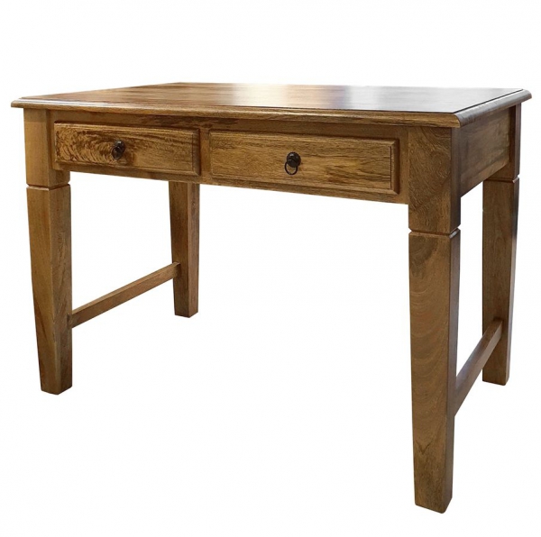 Klassiek houten bureau - tafel met laden van mangotoffee