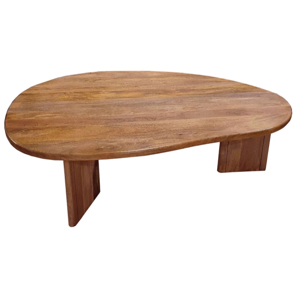 Moderner Couchtisch 130x80 cm aus Mangoholz TOFFI
