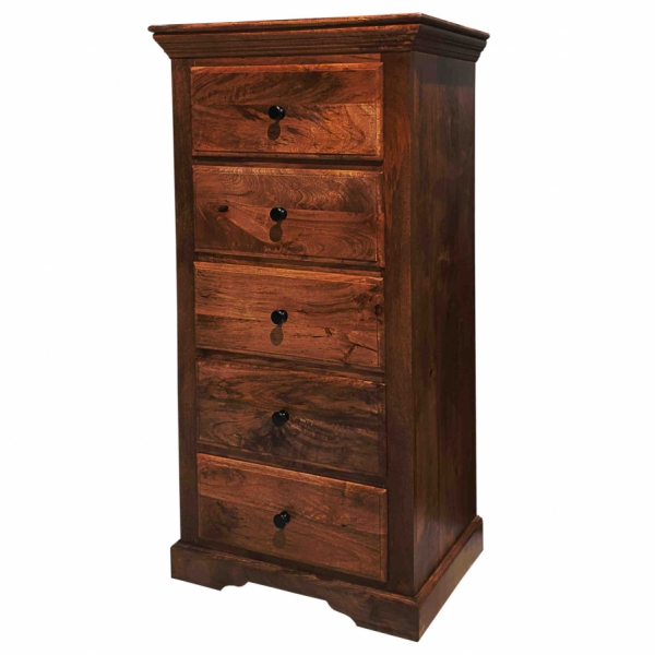 Schmaler hoher Schrank mit Schubladen