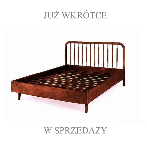Holzbett MILANO 160x200 cm aus Akazienholz im Farbton WALNUT