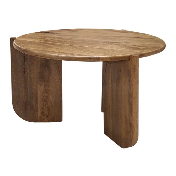 Runder Tisch 75 cm aus Mango in der Farbe TOFFI