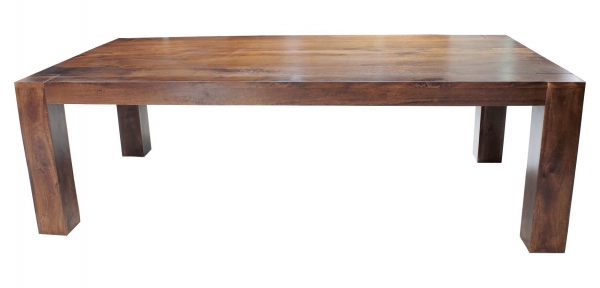 Grote uitschuifbare tafel 240-360x120 cm gemaakt van bruin hout