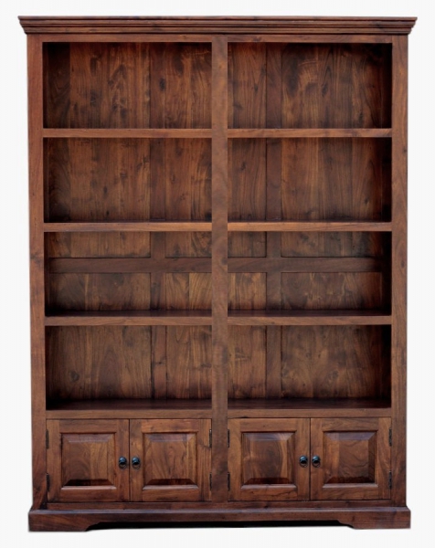 Holzregal für Bücher 150 cm aus Massivholz in Braun