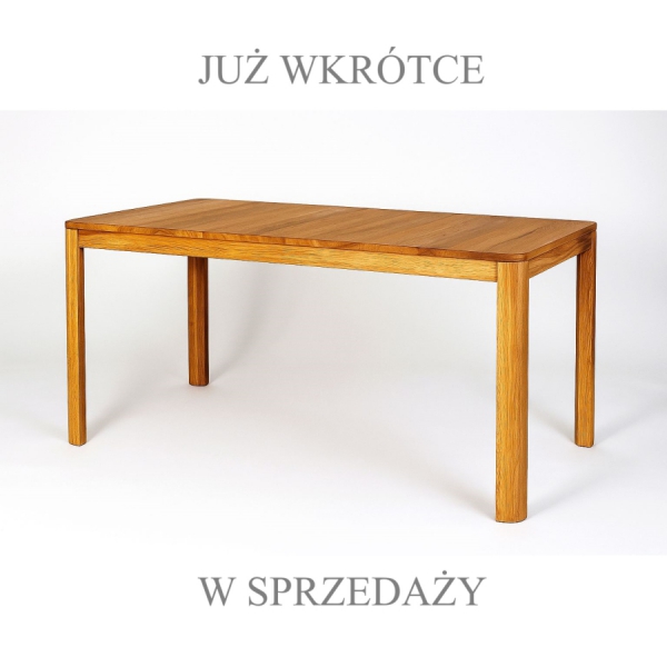 Ausziehbarer Holztisch MILANO 160x90 cm aus Akazie in der Farbe AMBER
