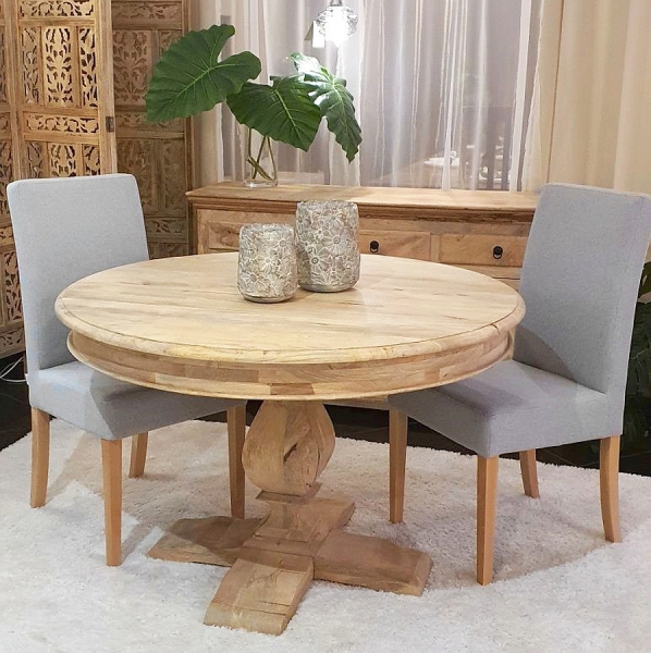 Ronde tafel 115 cm in mangohout