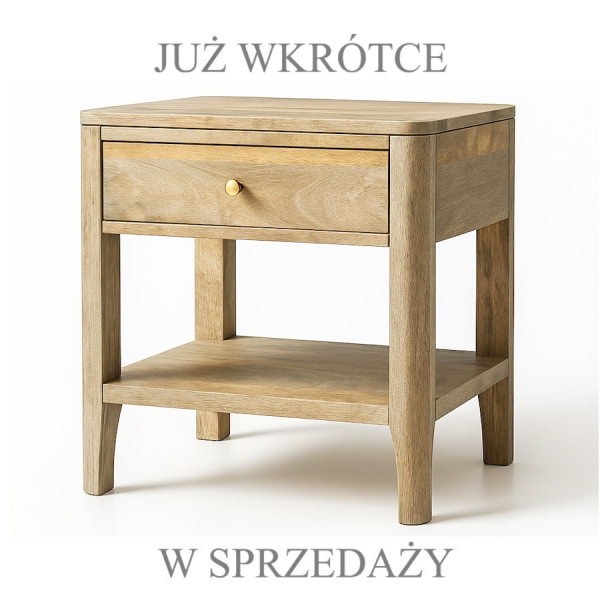MILANO Couchtisch aus Holz 50X50 cm mit Mangoholz im Farbton NATURA
