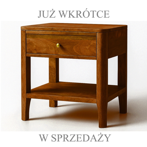 MILANO Holz Couchtisch 50X50 cm aus Akazie im Farbton WALNUT