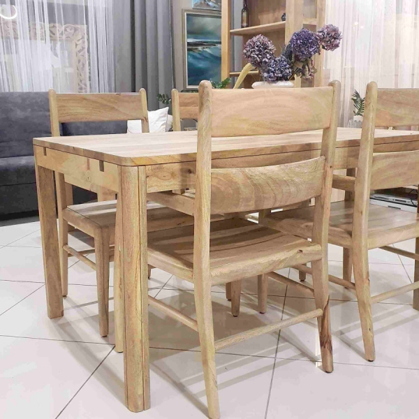 MILANO ausziehbarer Holztisch 220x120 cm mit Mango in der Farbe NATUR