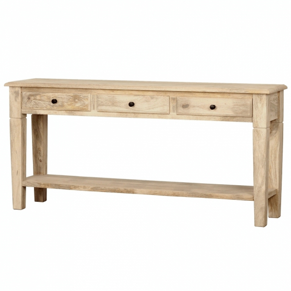 Langwerpige decoratieve houten console, 170 cm